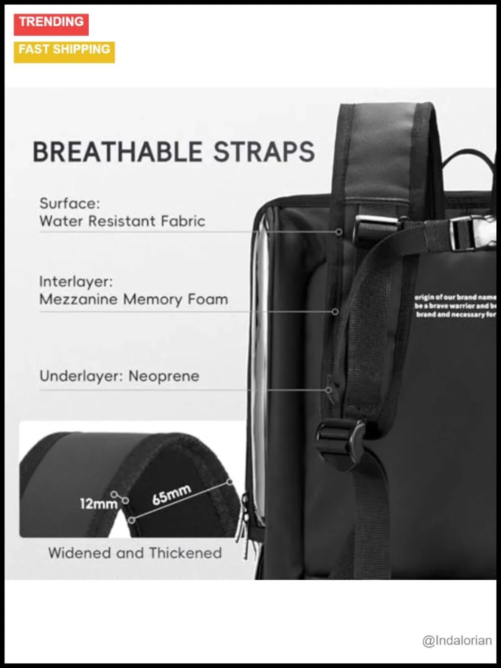 Heavy Duty Clear Backpack with Reinforced Straps, Detachable Laptop Sleeve